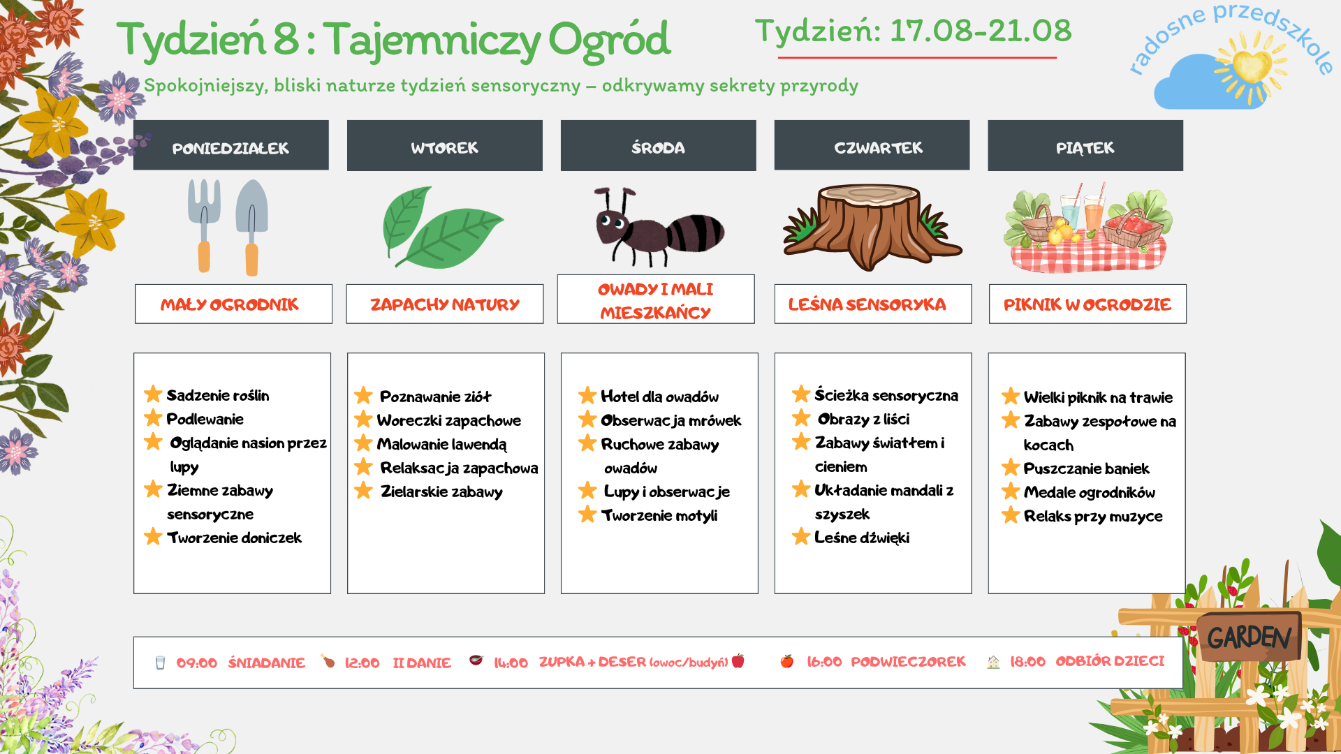 Program Tygodnia 8 – 17.08–21.08